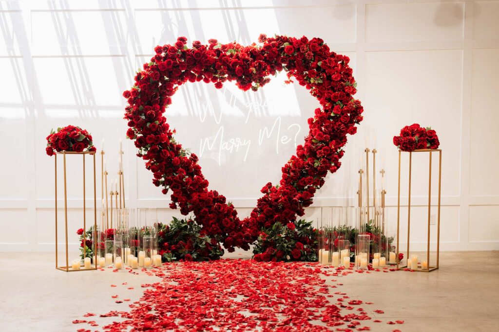 Red Roses Heart - Surprise Proposal - Maya Kovacheva Photography